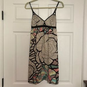 Double zero satin floral dress size small